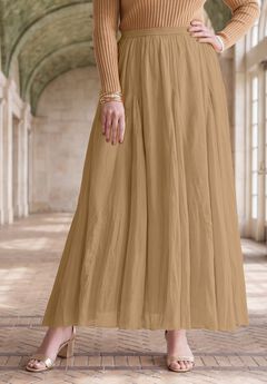 Flowing Crinkled Maxi Skirt