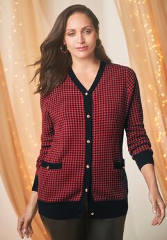 V-Neck Cardigan Sweater