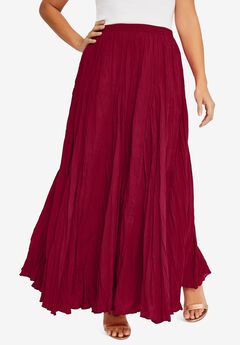 Flowing Crinkled Maxi Skirt