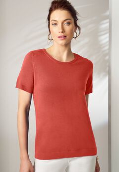 Fine Gauge Crewneck Knit Shell