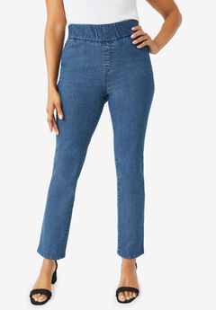 Plus Size Pull On Jeans With Pockets