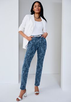 Plus Size Straight Ankle Jeans