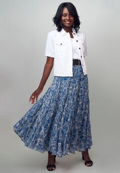 Flowing Crinkled Maxi Skirt