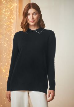 Fine Gauge Embellished Sweater