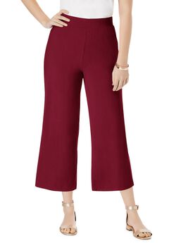 Everyday Stretch Knit Wide Leg Crop Pant