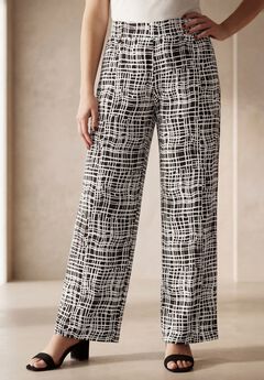 Stretch Knit Wide Leg Pant