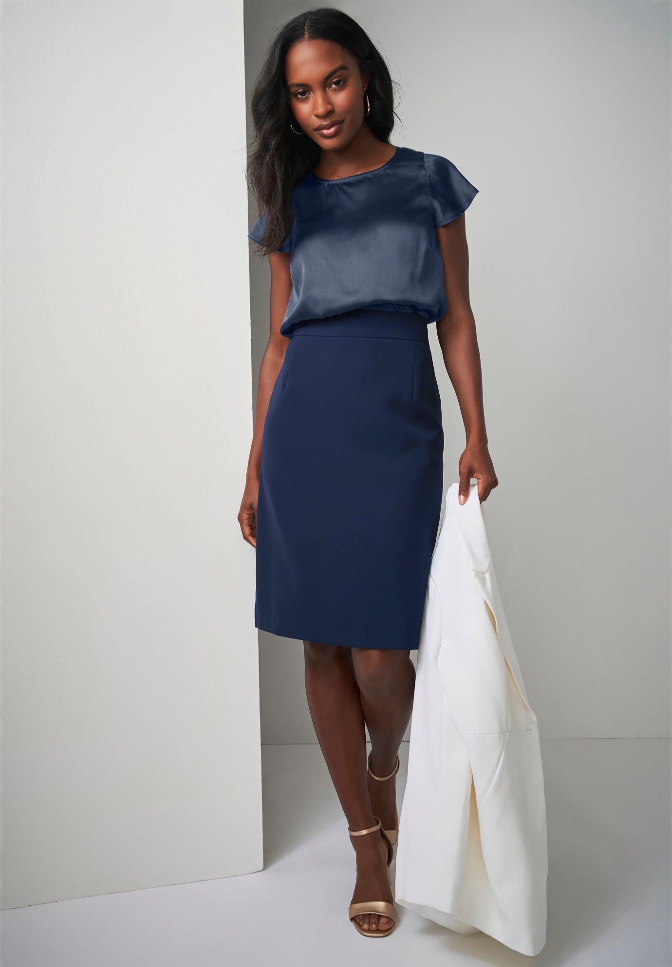 Tummy Control Bi-Stretch Pencil Skirt