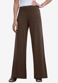 Stretch Knit Wide Leg Pant