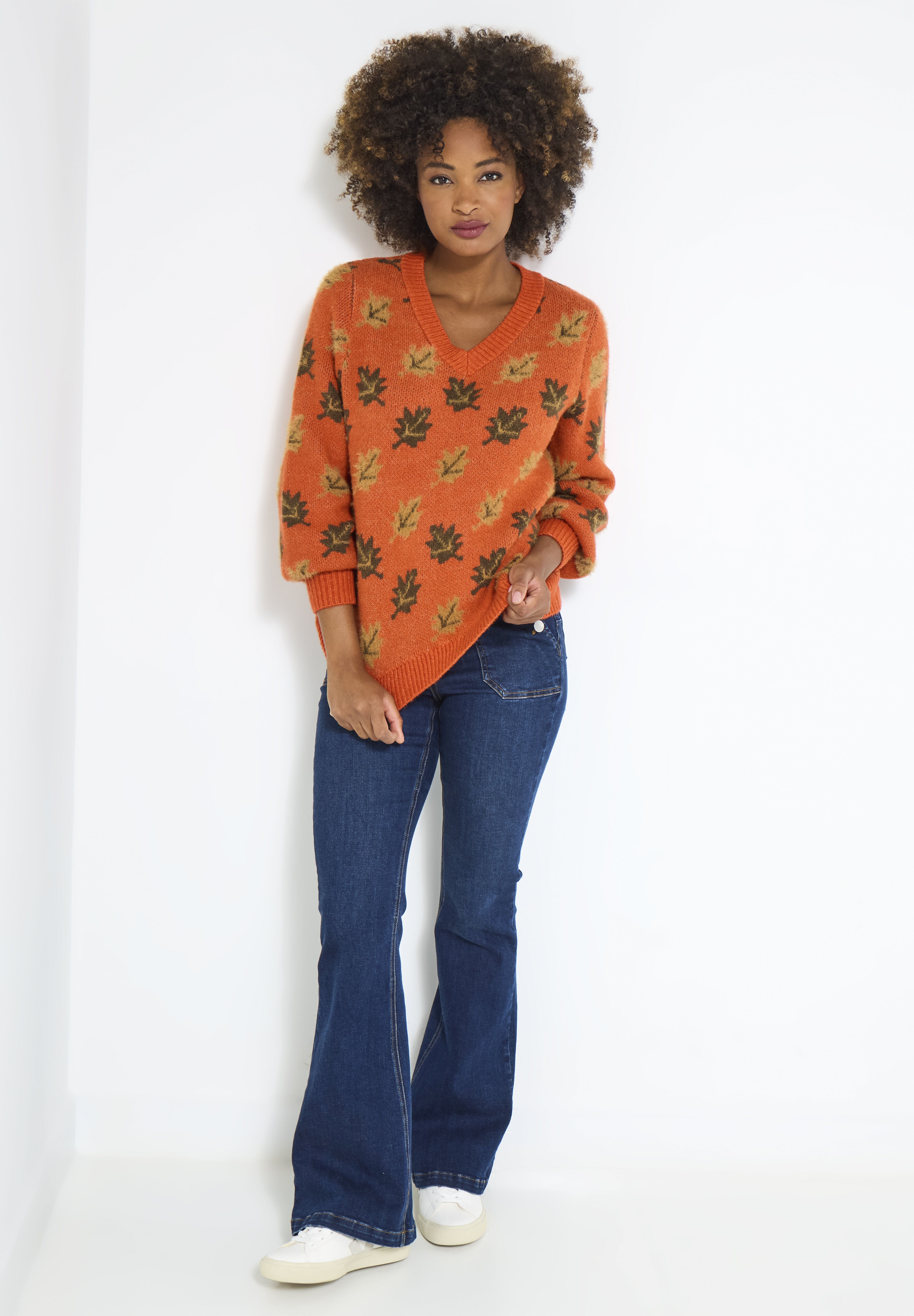 Comfy Leafy Pullover, FALLING LEAF PRINT, alternate image number 3