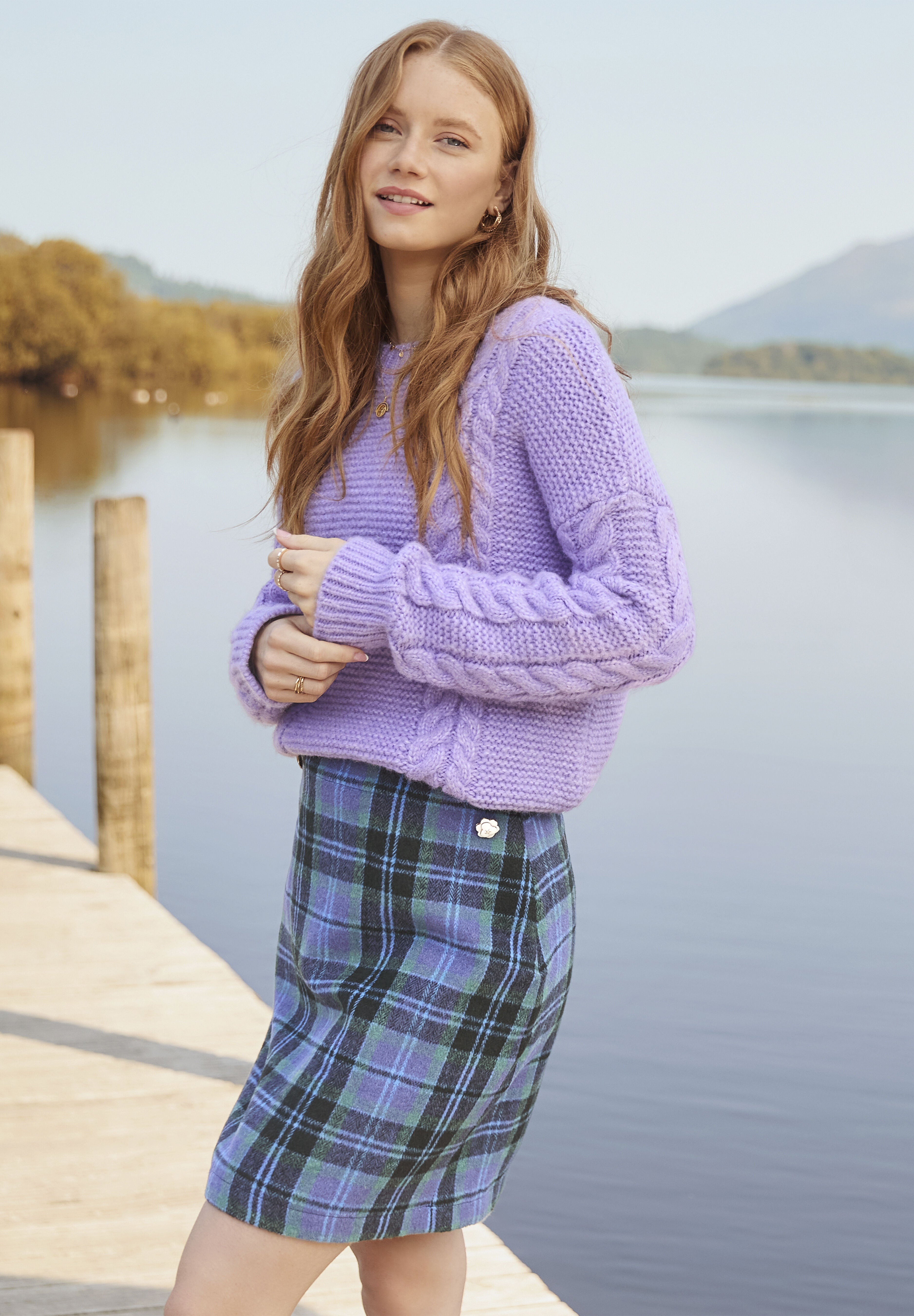 Mini Plaid Skirt, ELECTRIC MEGA PLAID, alternate image number 5