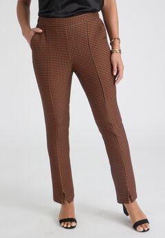 Bi-Stretch Slit Front Ankle Pant