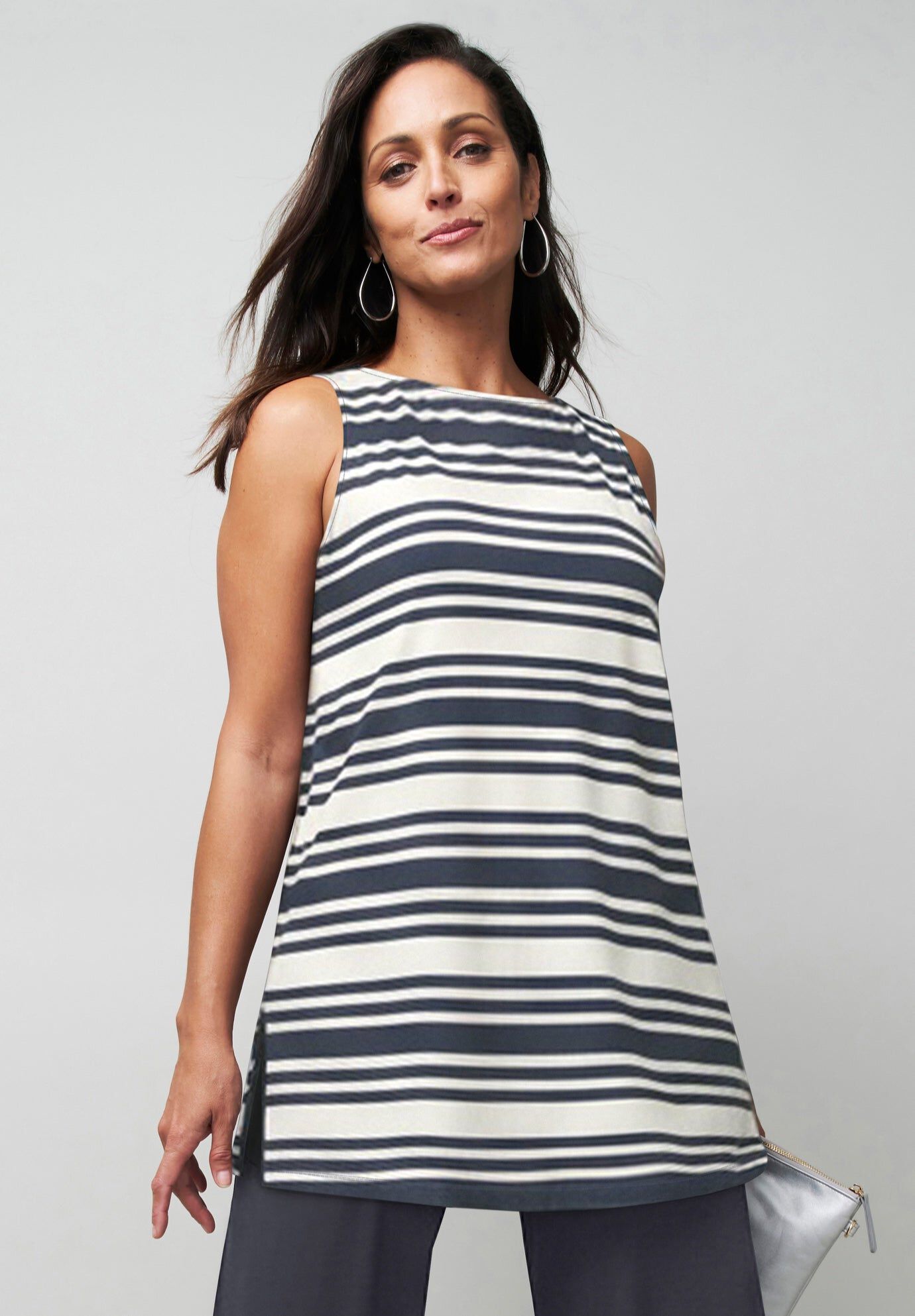 Stretch Knit Tunic Tank