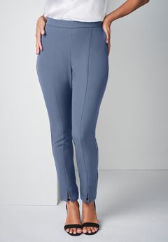Bi-Stretch Slit Front Ankle Pant