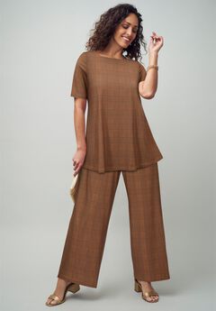 Stretch Knit Wide Leg Pant