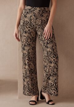 Plus Size Petite Wide Leg Pants