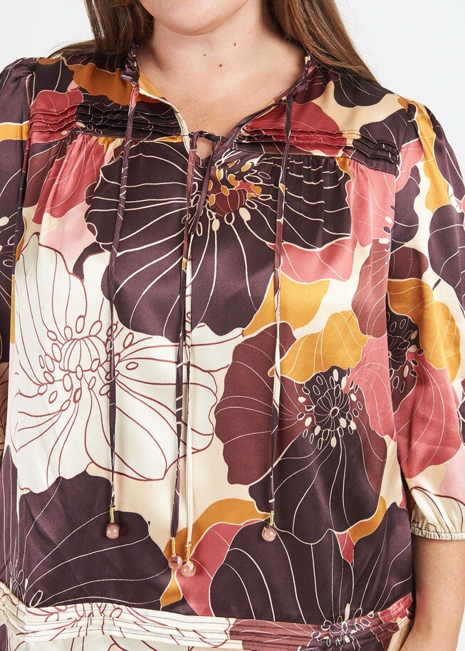 Dulce Floral Long Sleeve Top, , alternate image number 7