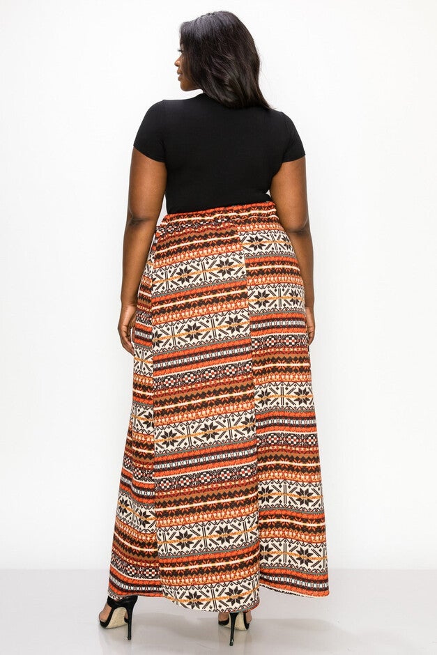 TRIBAL WRAP MAXI SKIRT, , alternate image number 7