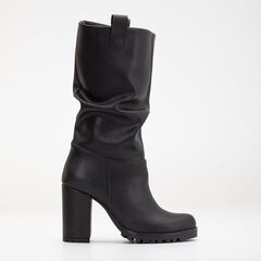 ANAIS - BLACK SLOUCH PLATFORM BOOTS