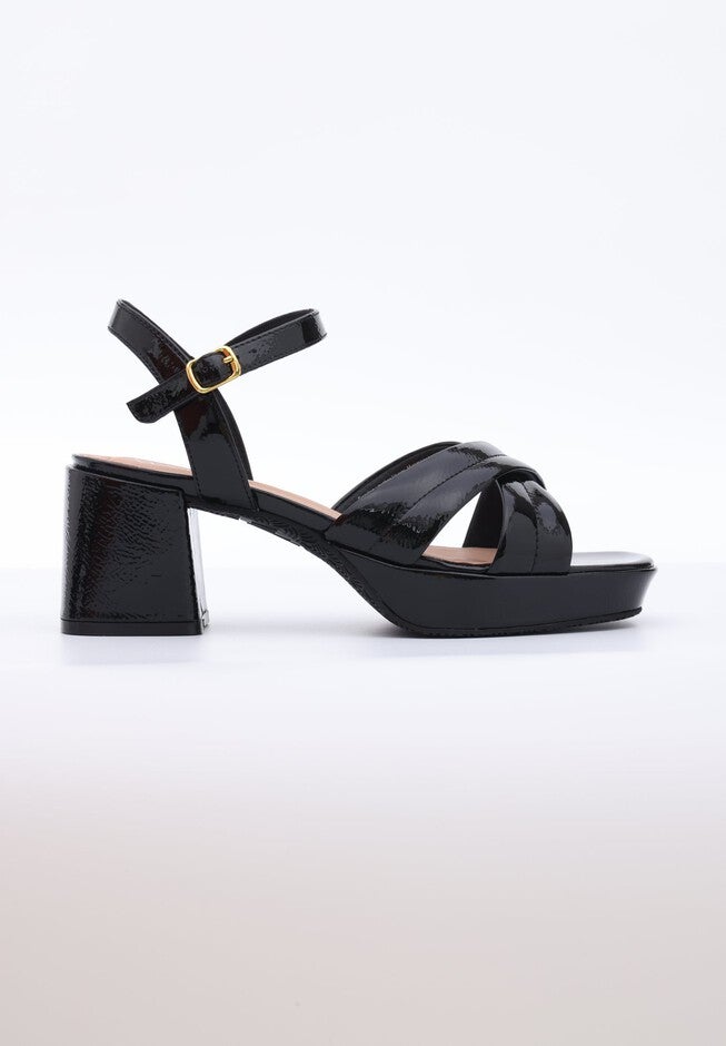 Donna Platform Sandals, Black / Black, hi-res image number 0