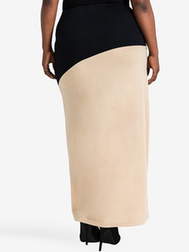 Kandi Stretch Maxi Skirt with Zip Up Split Black, CHAMPBLACK / Black, alternate image number null