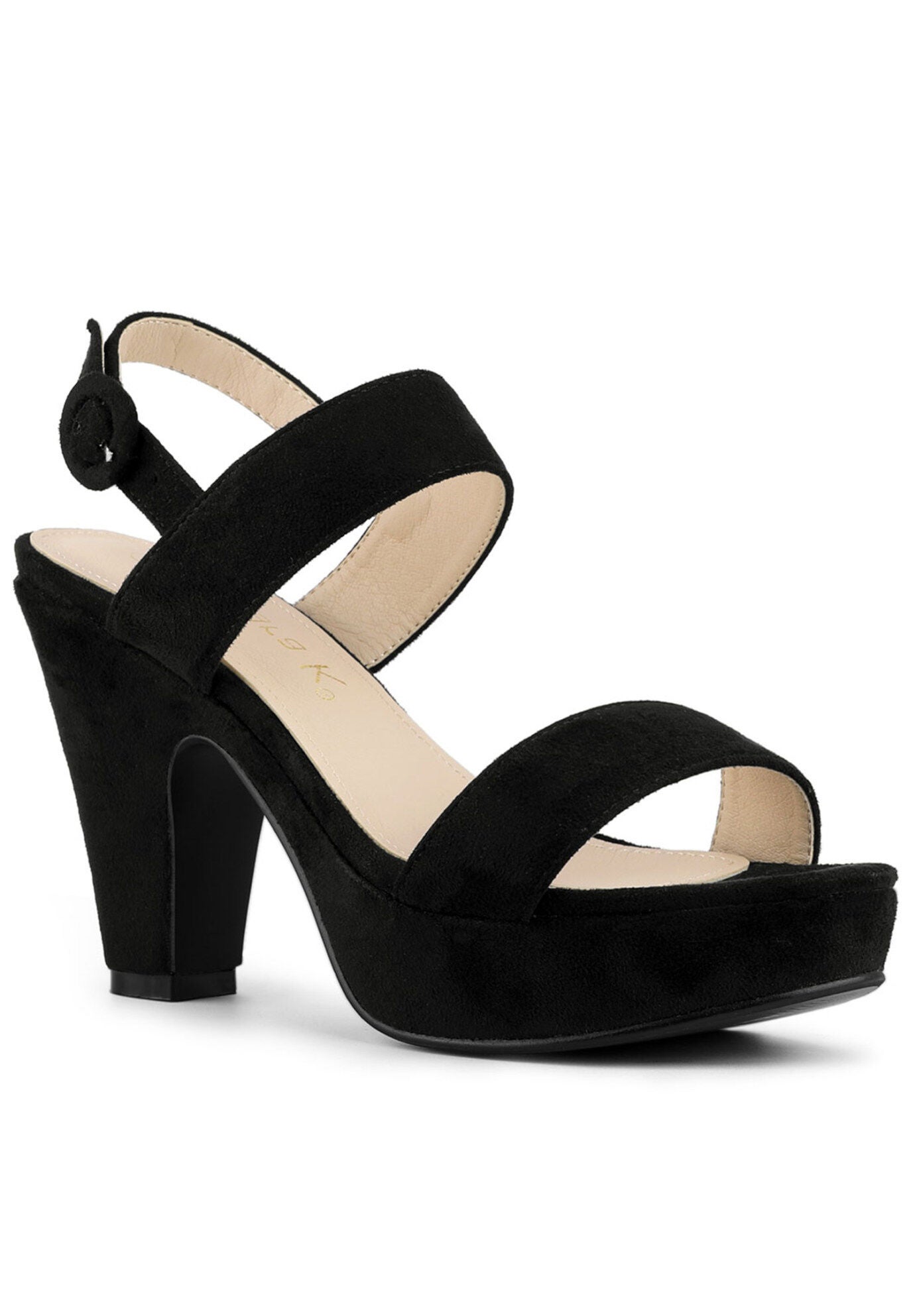 Slingback Platform Heels Chunky Heel Sandals, , hi-res image number 0