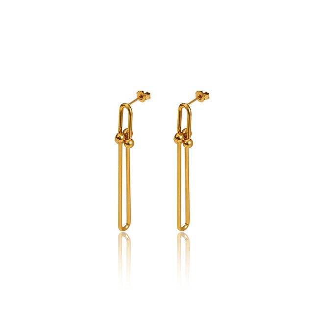 ZEN EARRINGS, GOLD / Gold, hi-res image number null