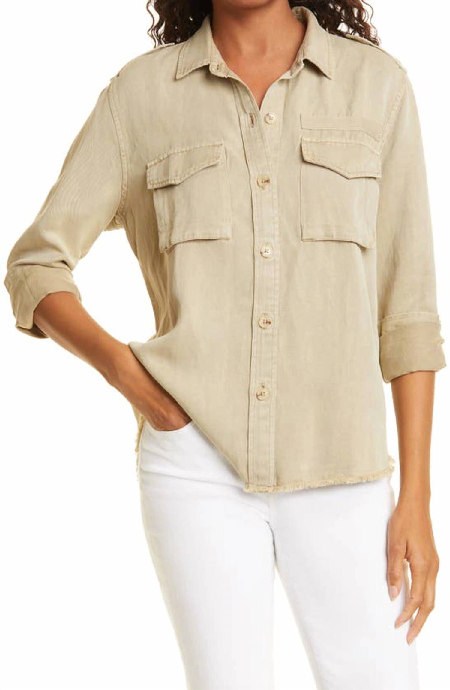 SPARROW TOP IN OCHRE, Ochre / Brown, hi-res image number 0
