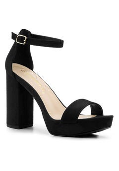 Platform Ankle Strap Chunky High Heel Sandals