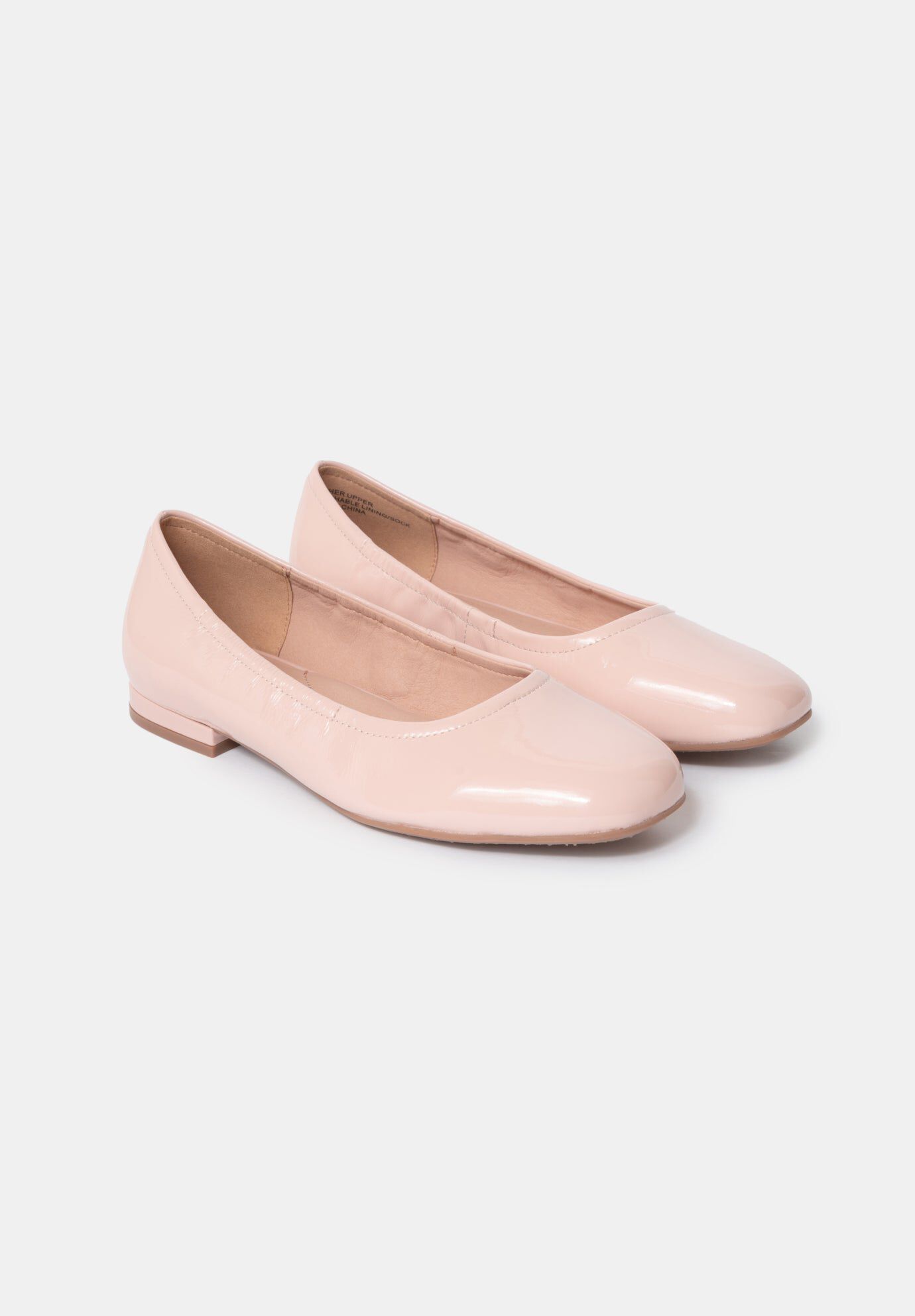 Colette Square Toe Ballet Flats, Pink / Pink, alternate image number 1