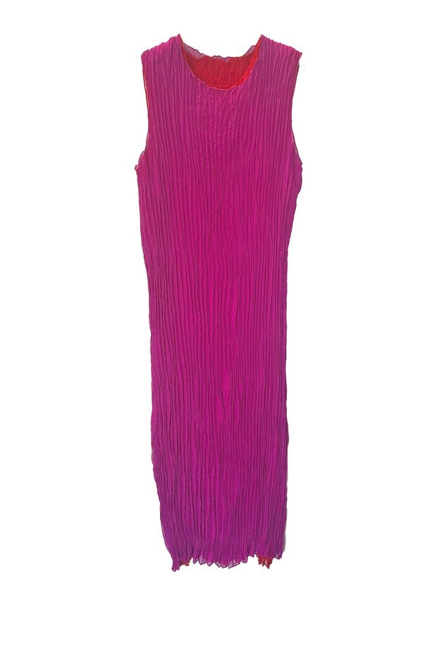 JAYA PLEATED DRESS, Red / Red, alternate image number 1