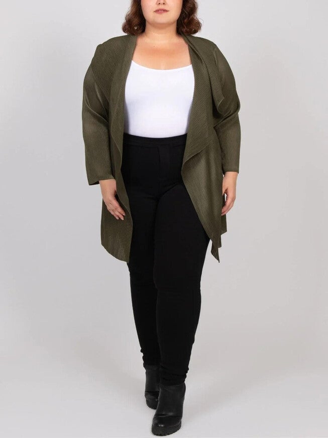 Patricia Mini Accordion Pleats Waterfall Cardigan, , alternate image number 7