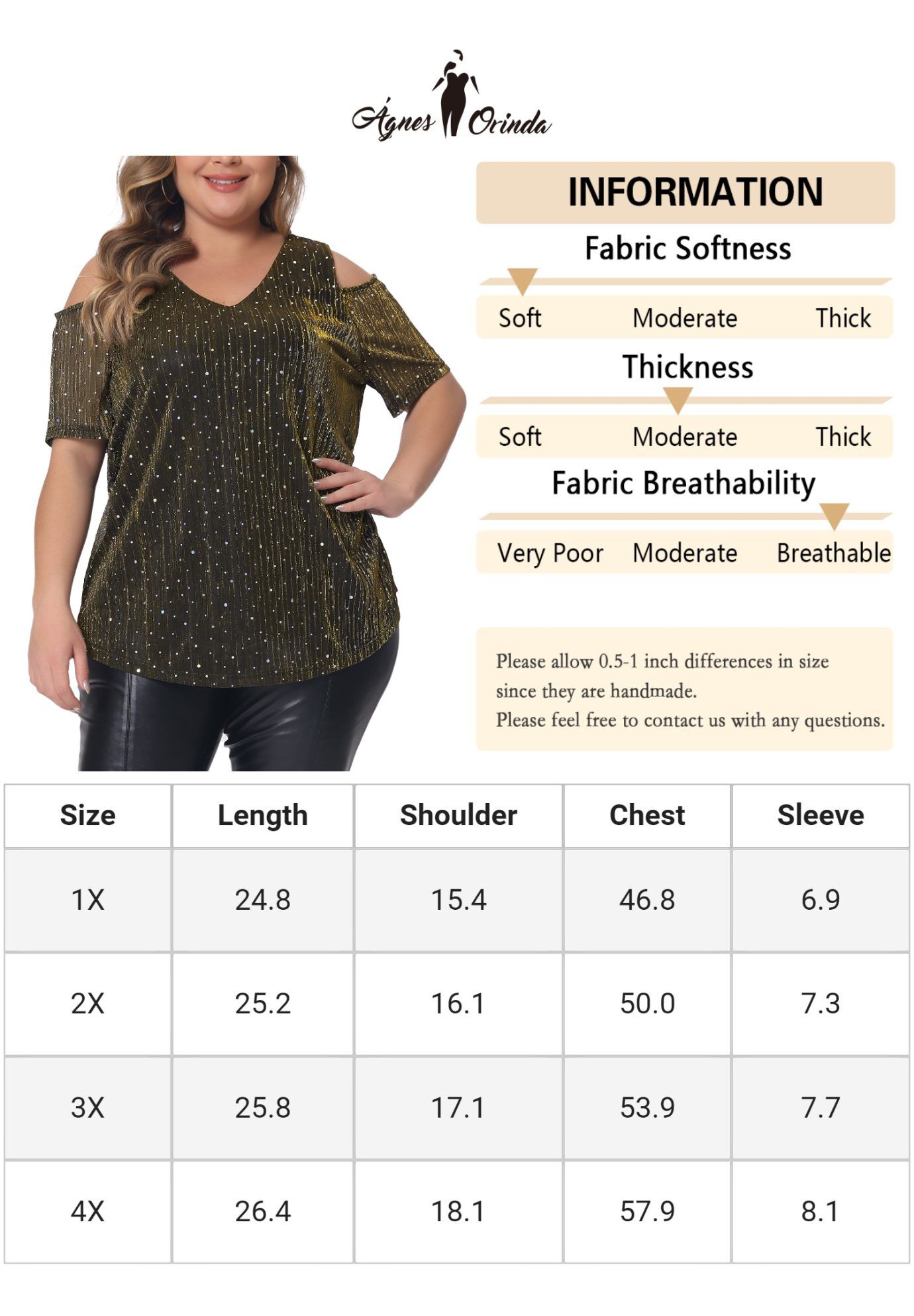 GLITTER SEQUIN COLD SHOULDER SHORT SLEEVE TOP, Gold / Gold, alternate image number 4