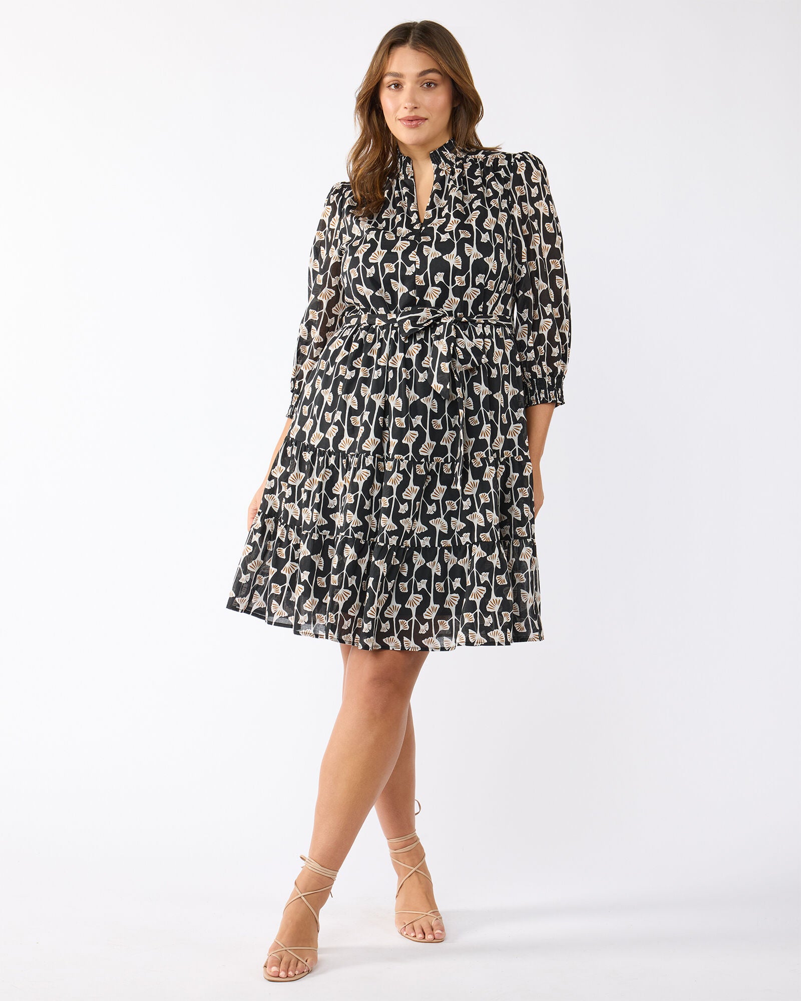 Sea Lily Dress, Print / Black, alternate image number 2