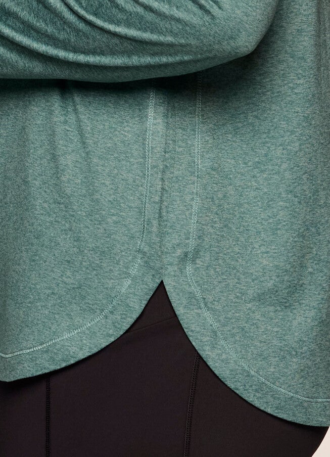 Studio Practice Long Sleeve Tunic Tee, Arctic / Sage Green, alternate image number 3