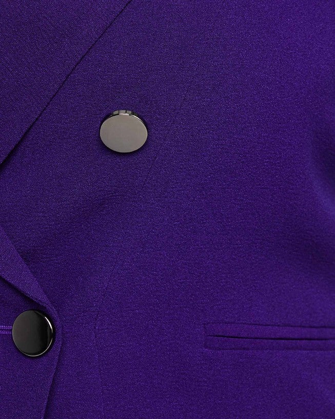 Clever Double Breasted Black Blazer, , alternate image number null