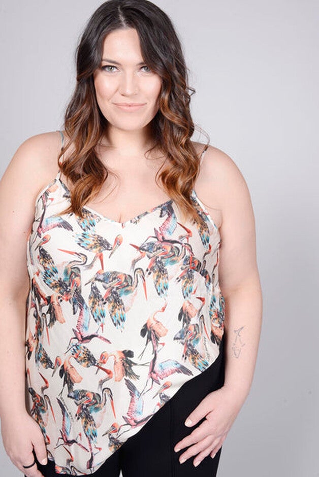 Steph Tank Top in Crane Print, , alternate image number null