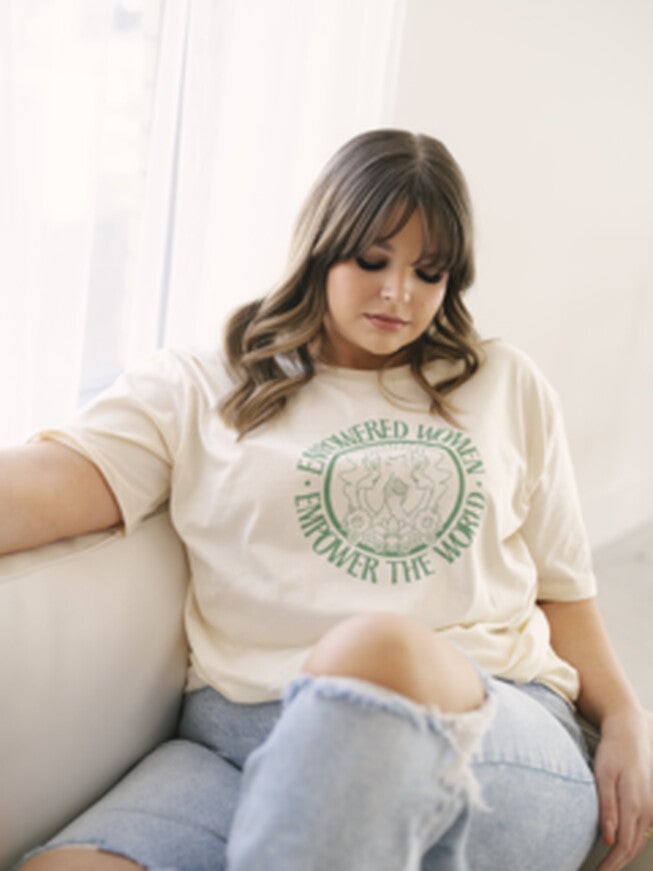 Empowered Women Empower The World Graphic T-Shirt, Light Green / Light Green, alternate image number null