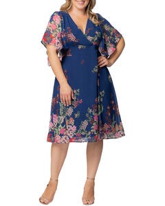 Breezy Border Print Cocktail Dress