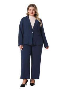 TWO PIECE BLAZER JACKET AND PANTS SUIT SET