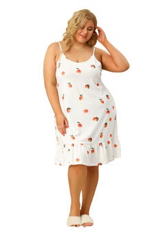 Chemise Printed Strap Nightwear Lingerie