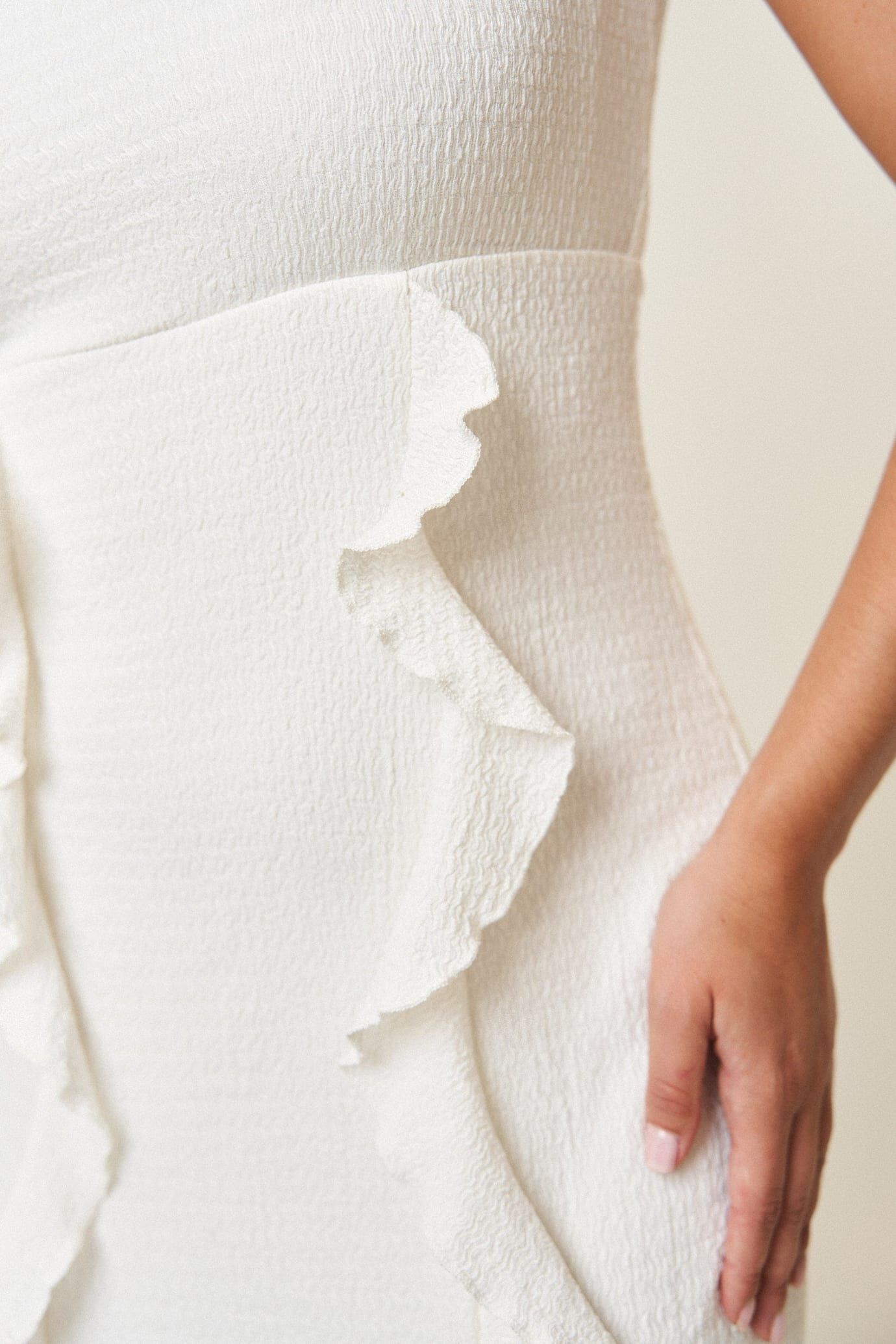 Emily O-Ring Dress, White / White, alternate image number 3