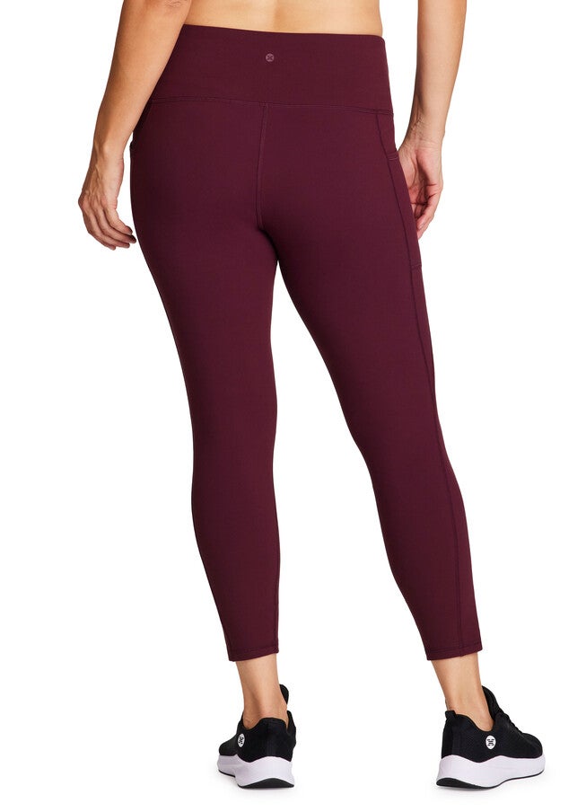 Plus Super Soft Ultra Hold Legging, Burgundy / Burgundy, alternate image number 2