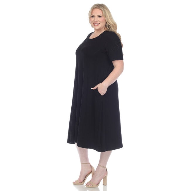 Short Sleeve Midi Dress, , alternate image number 5
