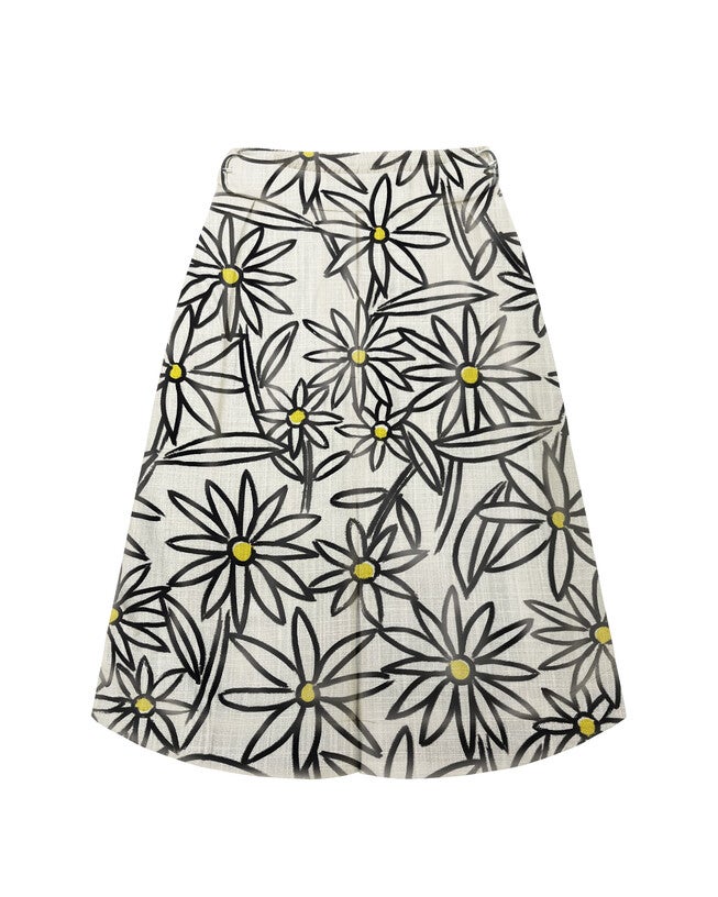 Printed Belted Trouser Short, DAISY / White, alternate image number null
