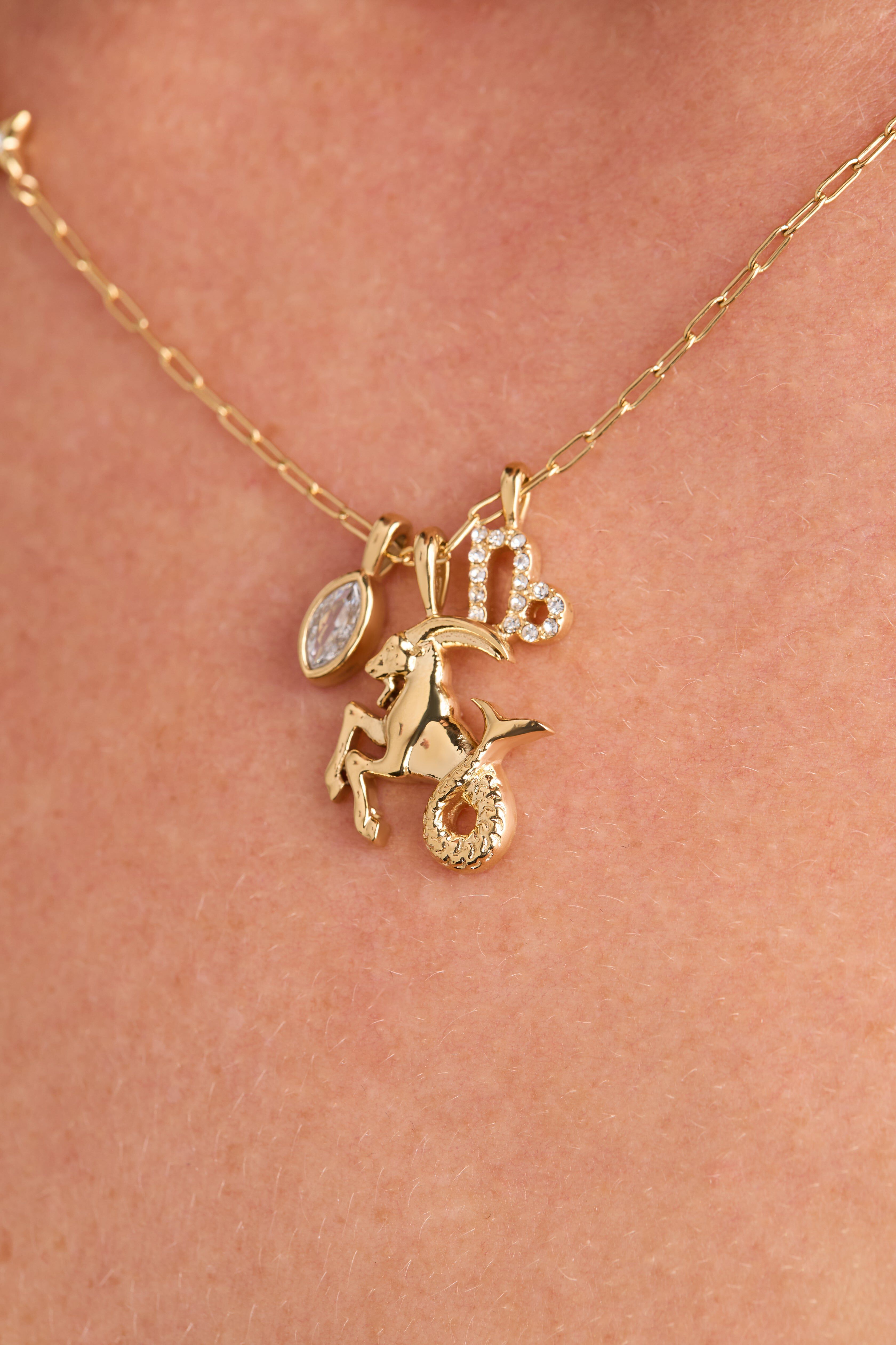 Zodiac Charm Cluster, Capricorn / Gold, alternate image number 3