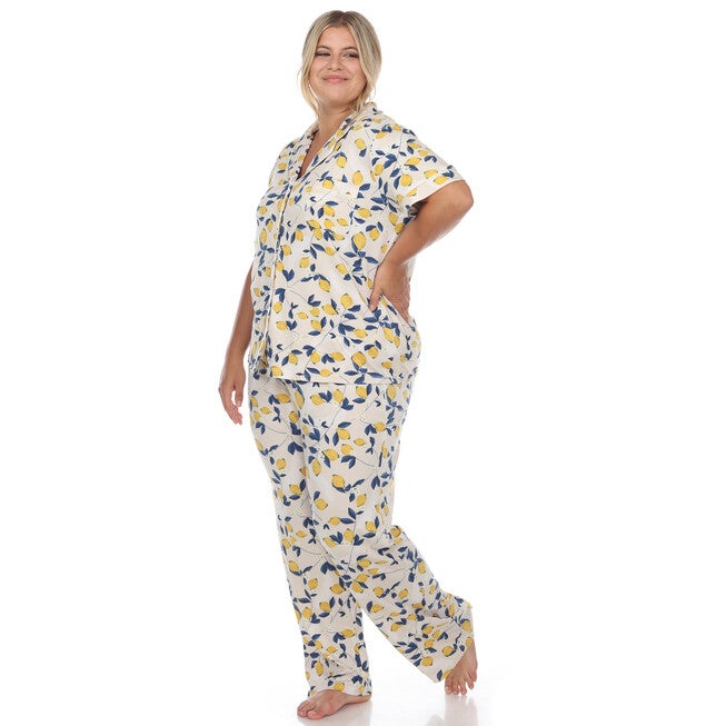 Tropical Print Pajama Set, , alternate image number 7