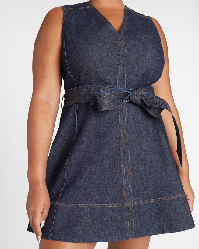 Reina Dress, Indigo / Dark Wash, alternate image number 3