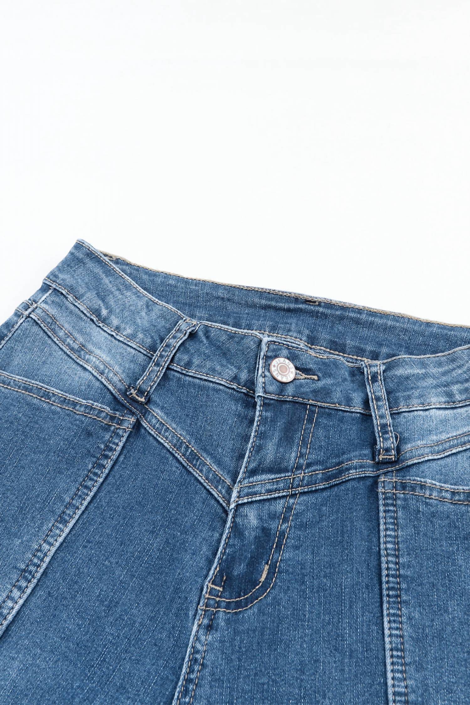 HIGH WAISTED BELL BOTTOM JEAN, Dark Wash / Dark Wash, alternate image number 4