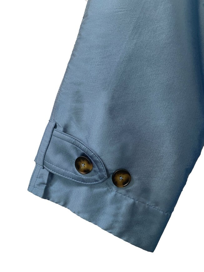 DELIA LONG OVERSIZED TRENCH, Light Blue / Light Blue, alternate image number 1
