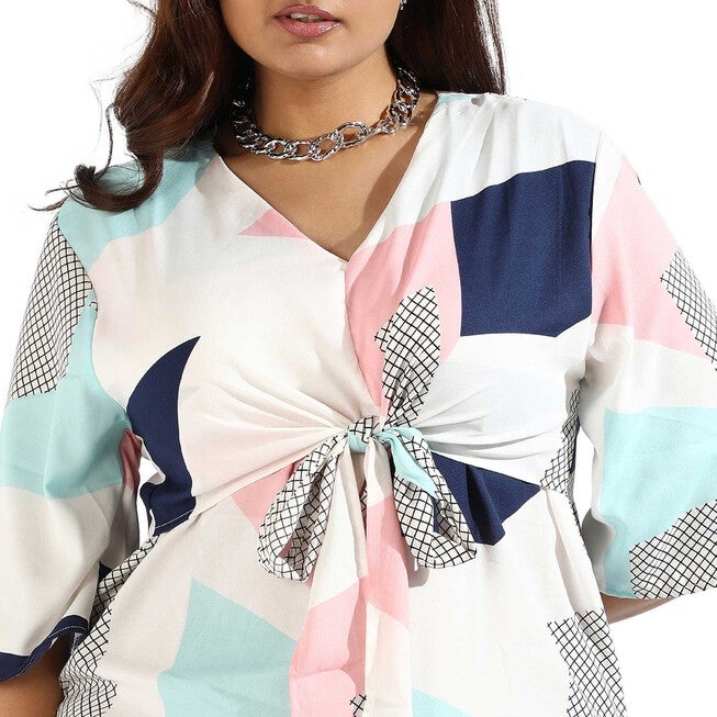 Women Graphic Print Drawstring Dresses, , alternate image number null